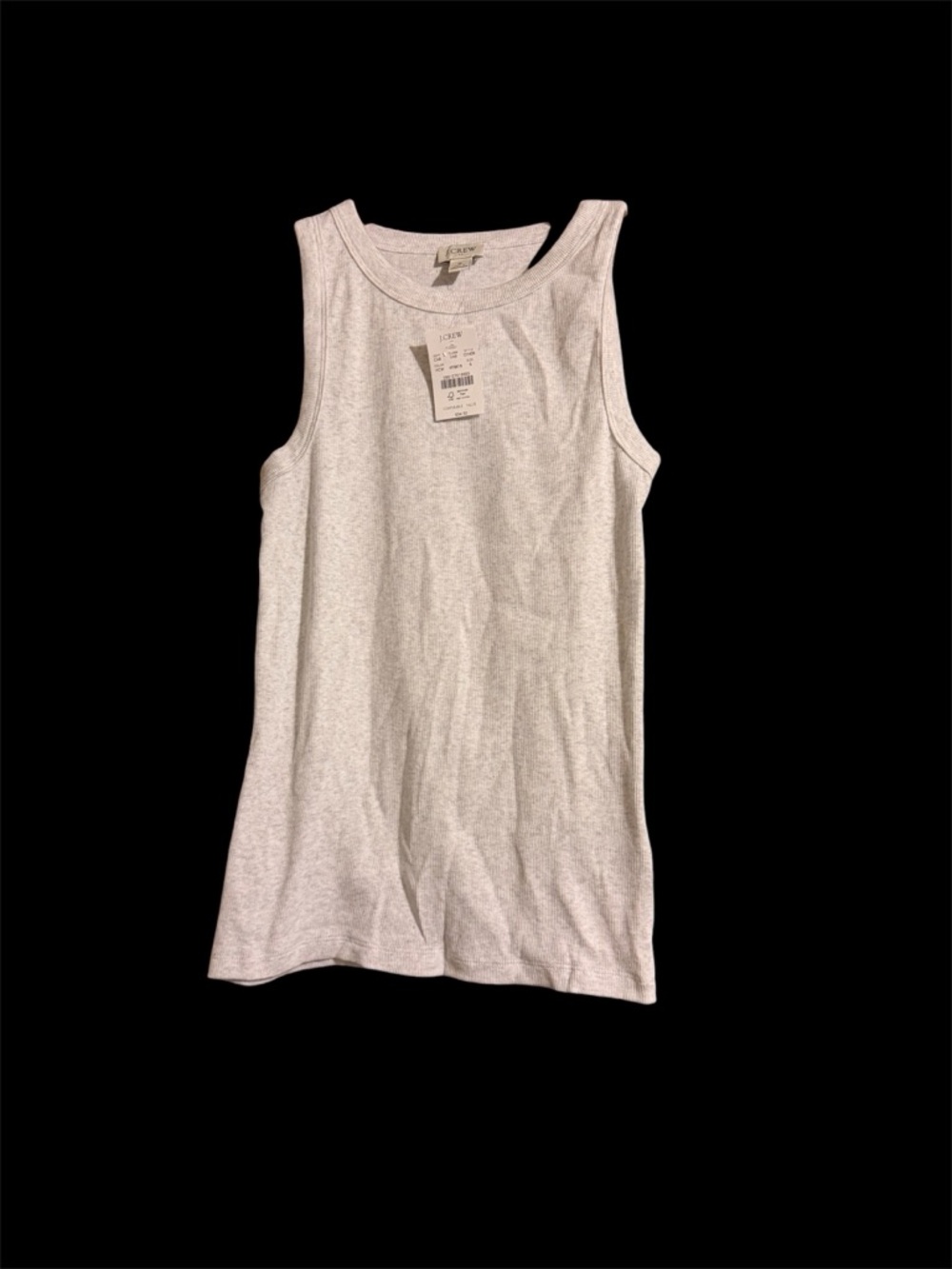 NEW WITH TAGS -J.Crew Cotton Blend Ribbed Tank - Light Gray
